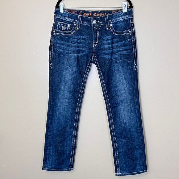 Rock Revival Celine Straight Fit Jeans - Women's Size 31*31 - Blue - Picture 1 of 15